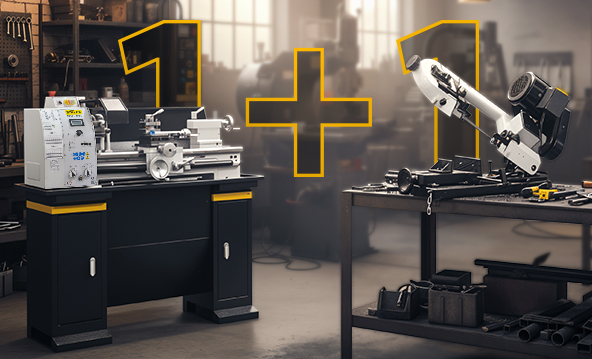 «Двойная мощь»: ленточнопильный станок в подарок!